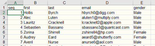 Importing Excel Files in MVC Core with NPOI Mapper and Bulk Copy - Spreadsheet view